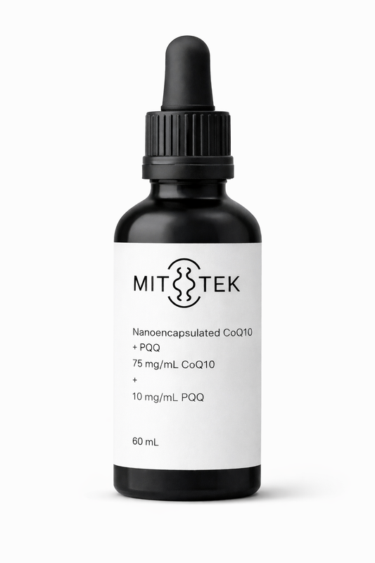 Nanoencapsulated CoQ10 + PQQ